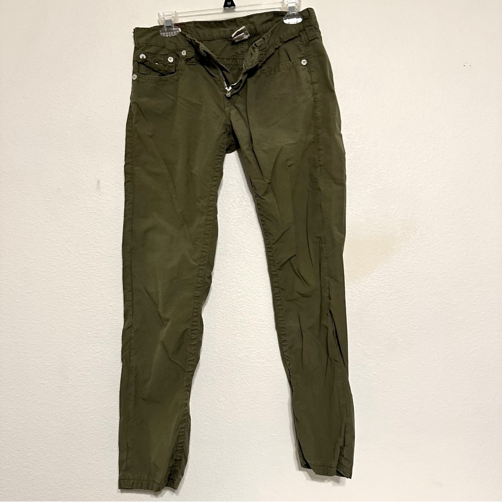 True Religion Olive Green Cotton Pants